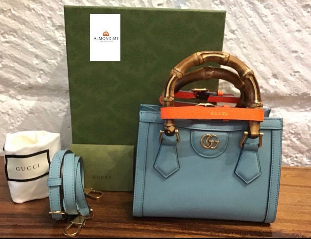 GUCCI Mini Diana (Category: Luxury Bags & Wallets) located in Taguig. Submitted by gem_almond517 (Listing ID 1320663856, Image 1). Description: 📣AVAILABLE IN SHOP📣 Mini Diana Textured leather Tote Turquoise Excellent Condition ✨ INCLUSION: Box , Dustbag & Cards Php 149,500xx 📩DM us for more detailed photos ✅ CREDIT CARD ACCEPTED ✅ OFFERS LAYAWAY ✅ ACCEPTS CONSIGNMENT 📍 This item is also available for viewing at 2nd Floor , Serendra Retail McK