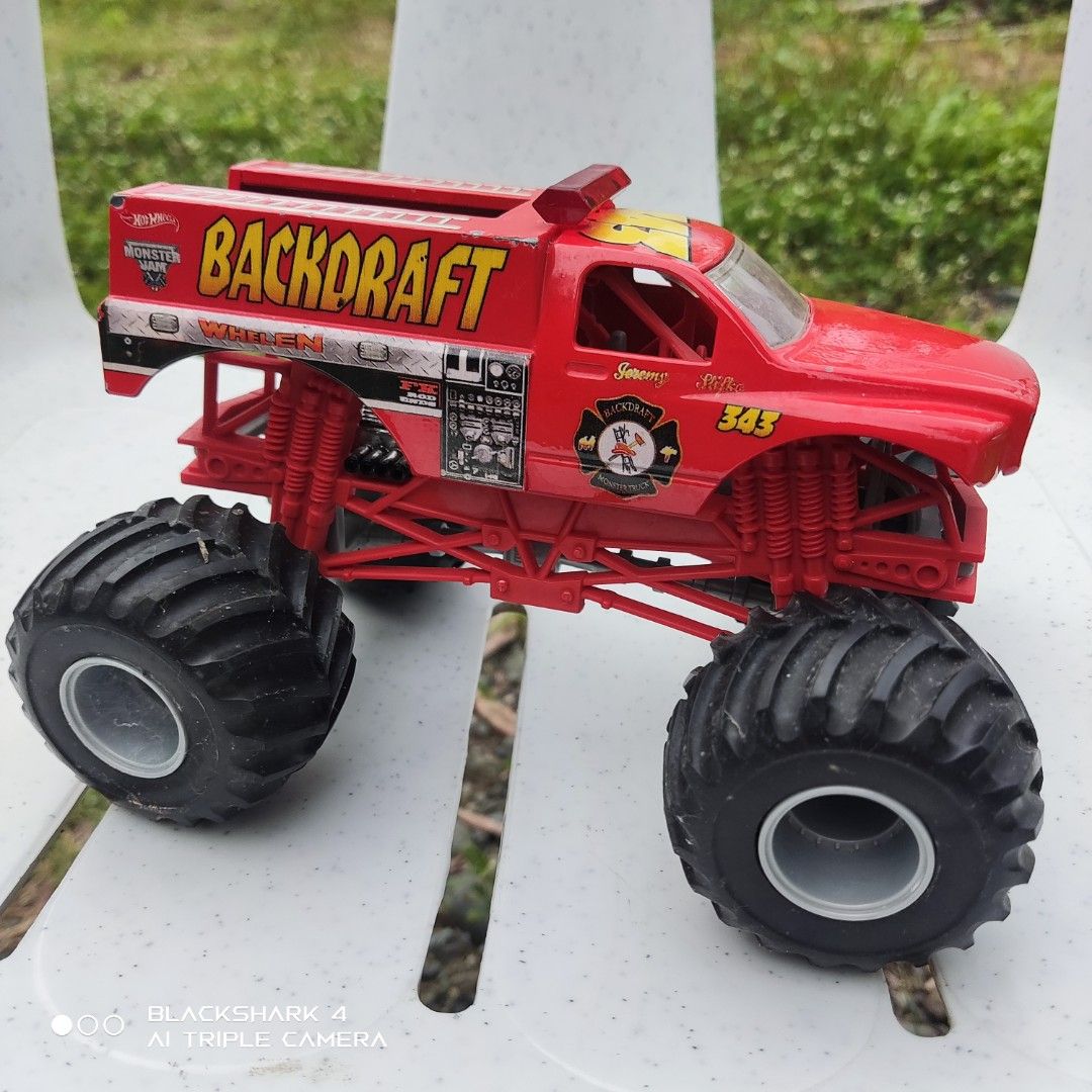 Hot Wheels Monster Jam BACKDRAFT 1/24 Scale Red Truck, Hobbies & Toys ...