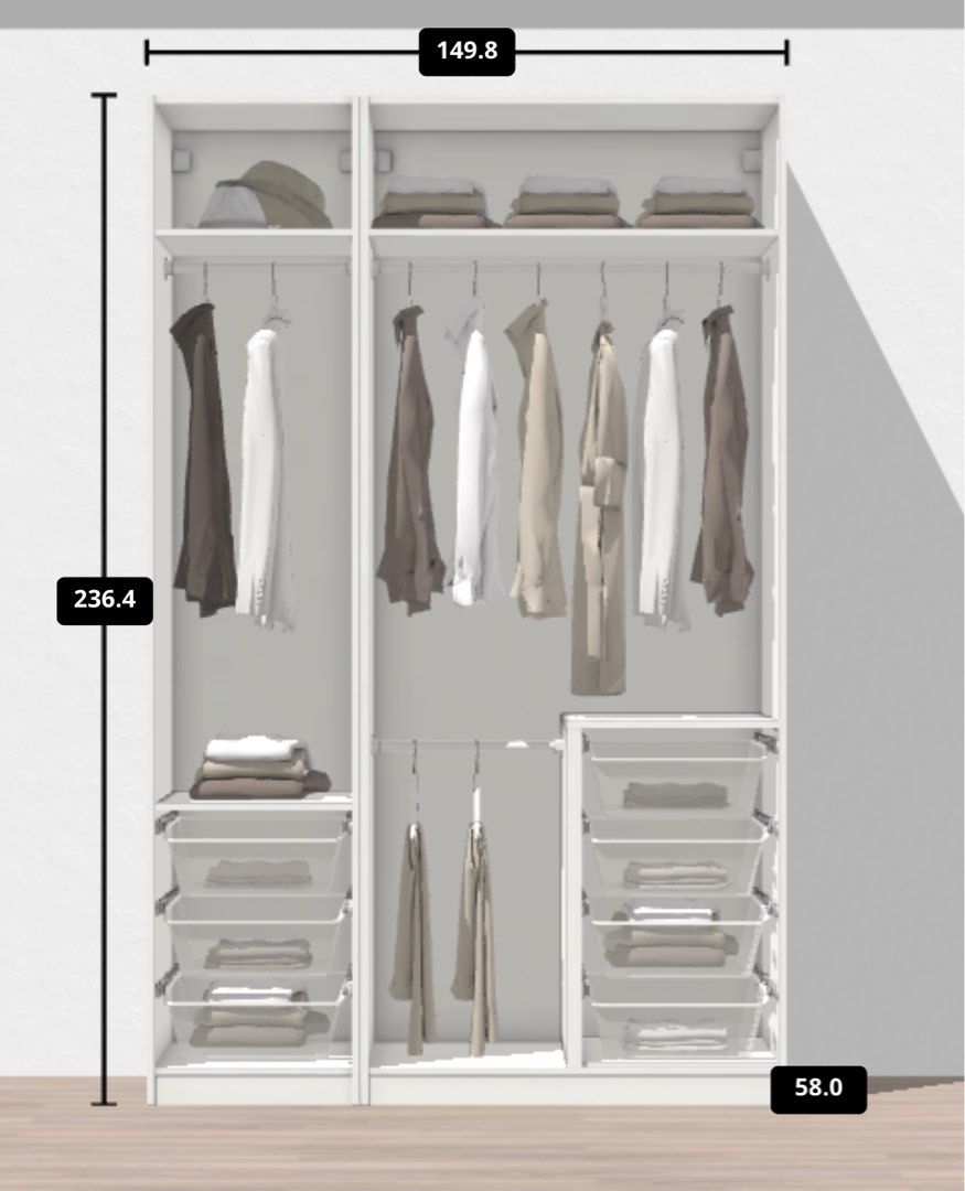 iKea dressing (PAX) furniture combination, Furniture Home Living