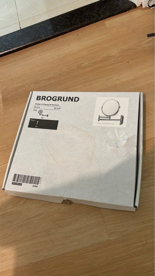 ikea wall mount make up mirror, 傢俬＆家居, 家居裝飾, 鏡 Carousell