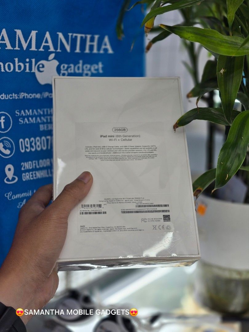 Ipad Mini 6 256gb Wifi Cellular 5G (Category: iPad) located in Manila. Submitted by lenweltong05295 (Listing ID 1320696503, Image 2). Description: Ipad Mini 6 256gb Wifi Cellular 5G Brandnew Sealed With Warranty Onhand Stock.