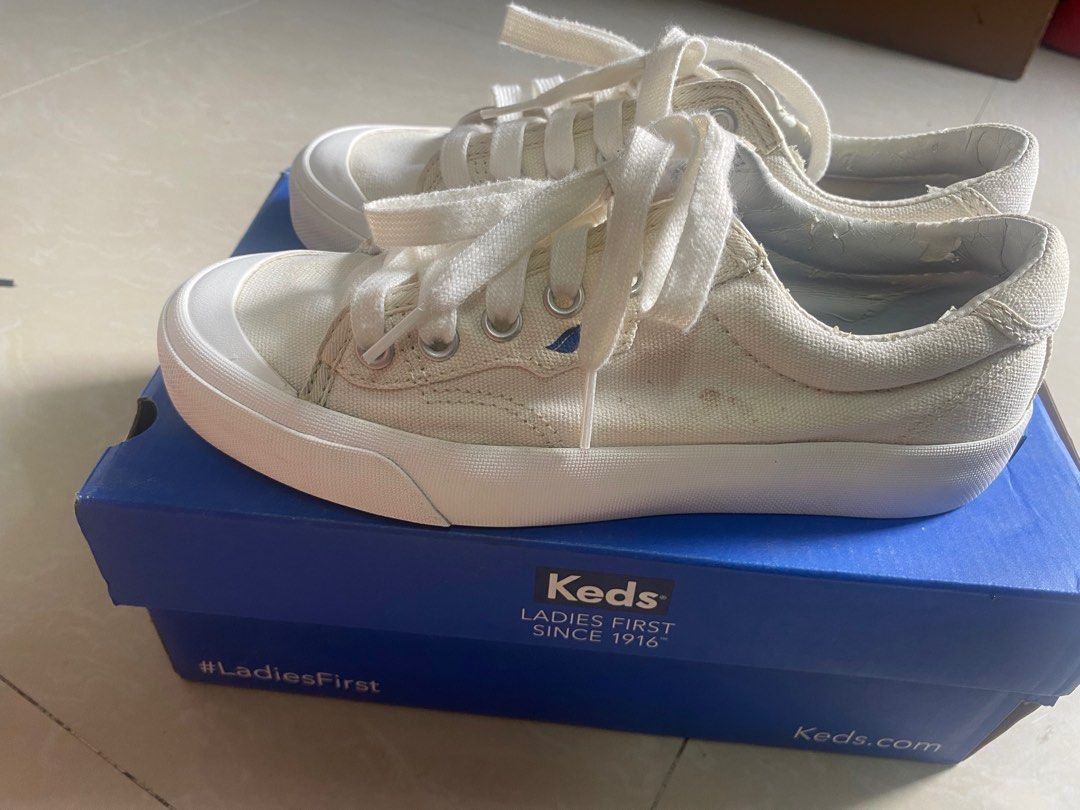 Keds Crew Kick 75 Canvas White Women s Fashion Footwear Sneakers on Carousell