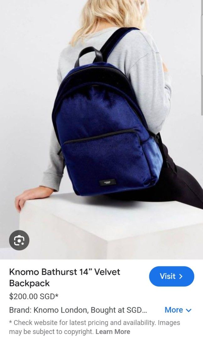 Knomo Velvet Blue Backpack