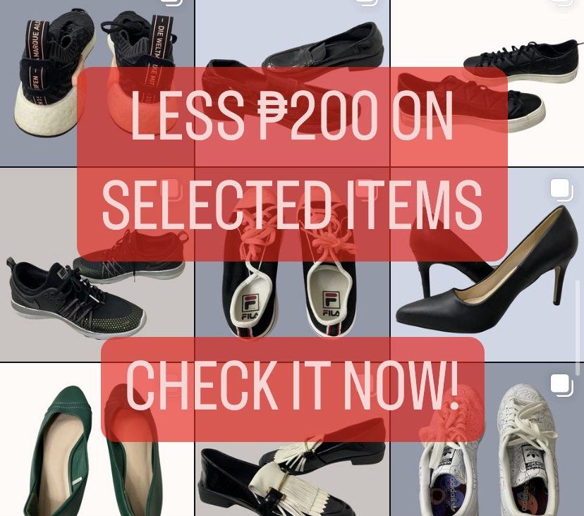 rush sale! less ₱200 on selected items (Category: Sneakers) located in Pasig City. Submitted by peritph (Listing ID 1320578350, Image 1). Description: .