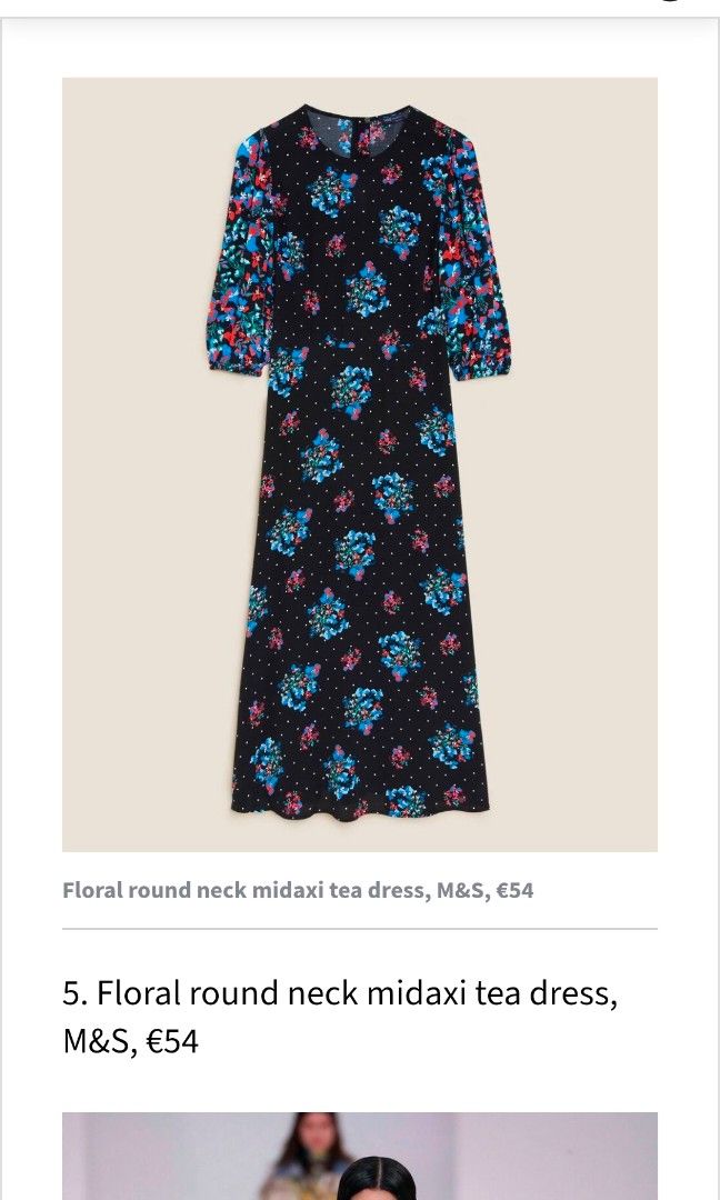 Marks and spencer black floral dress clearance