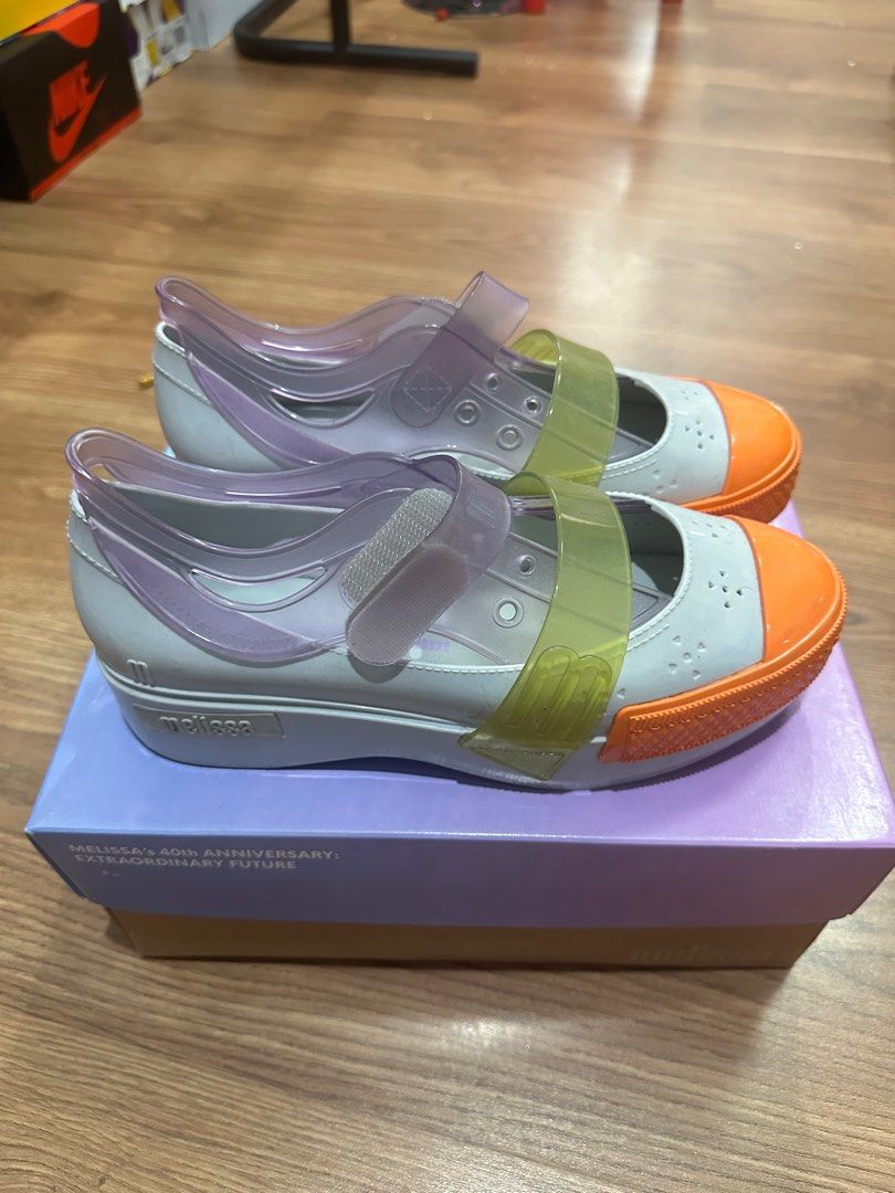 Melissa core + helen kirkun (Category: Sneakers) located in San Juan City. Submitted by jerliu (Listing ID 1320660585, Image 1). Description: Melissa core + helen kirkum Used but in good condition Complete with box and dust bag Size 7.