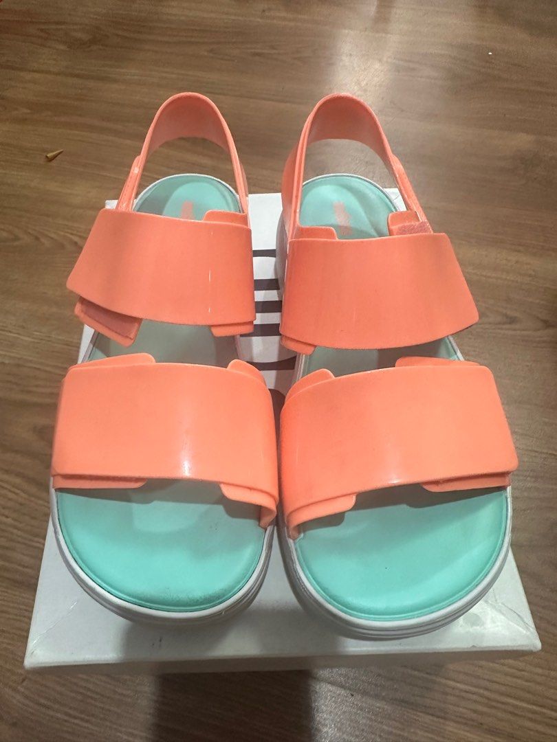 Melissa x Fila sandals (Category: Flats & Sandals) located in San Juan City. Submitted by jerliu (Listing ID 1320662060, Image 1). Description: Melissa x Fila sandals Used but good condition Size 7.