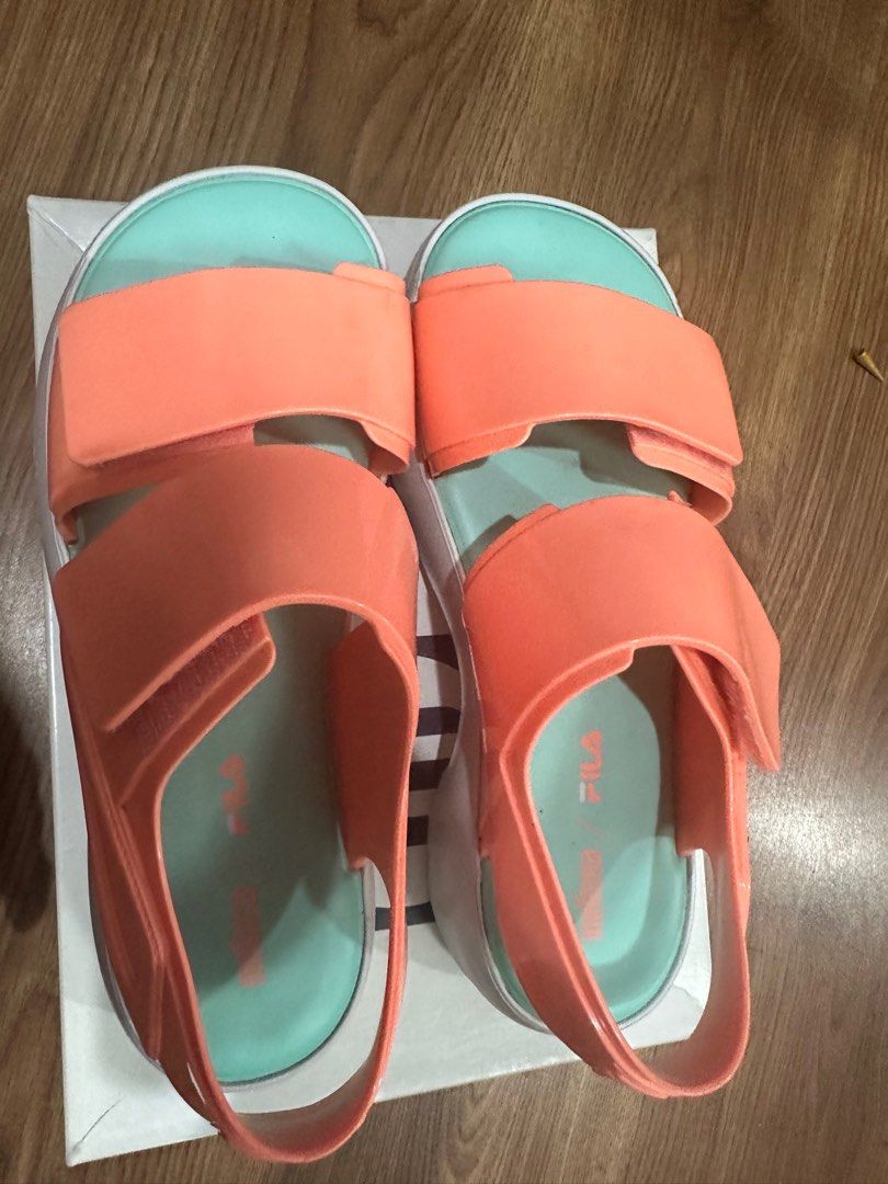 Melissa x Fila sandals Women s Fashion Footwear Flats Sandals on Carousell