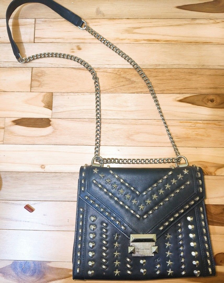 Michael Kors (Category: Luxury Bags & Wallets) located in Baguio. Submitted by luxeloom099 (Listing ID 1320695902, Image 1). Description: Michael Kors x yang mi Whitney bag studded sling bag minimal signs of usage.