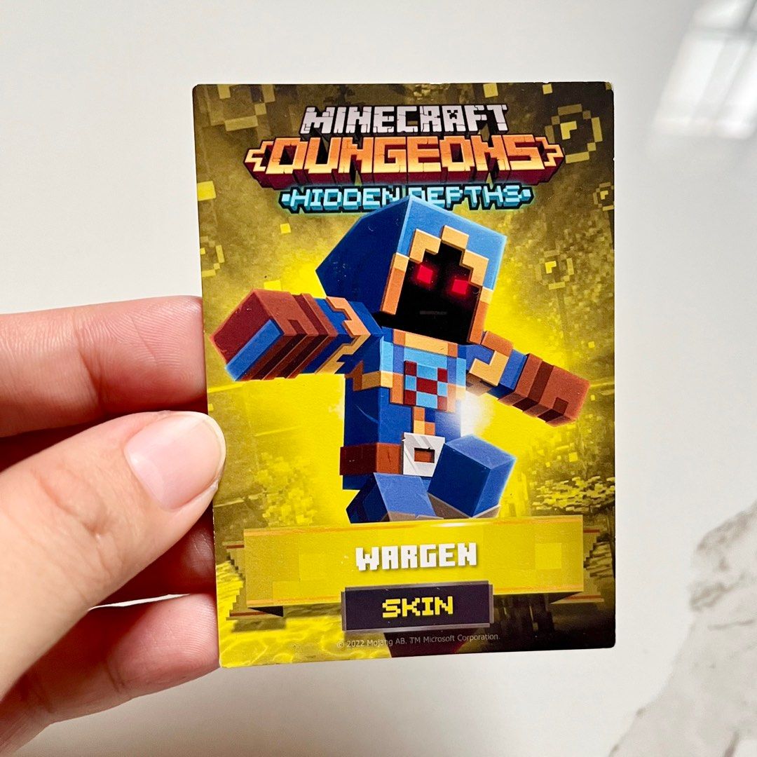 Minecraft Collectible Card - Rare (Category: Raw Singles) located in Taguig. Submitted by sdiph (Listing ID 1320596495, Image 3). Description: Minecraft Dungeons Hidden Depths Wargen Skin #92/98 Rare.