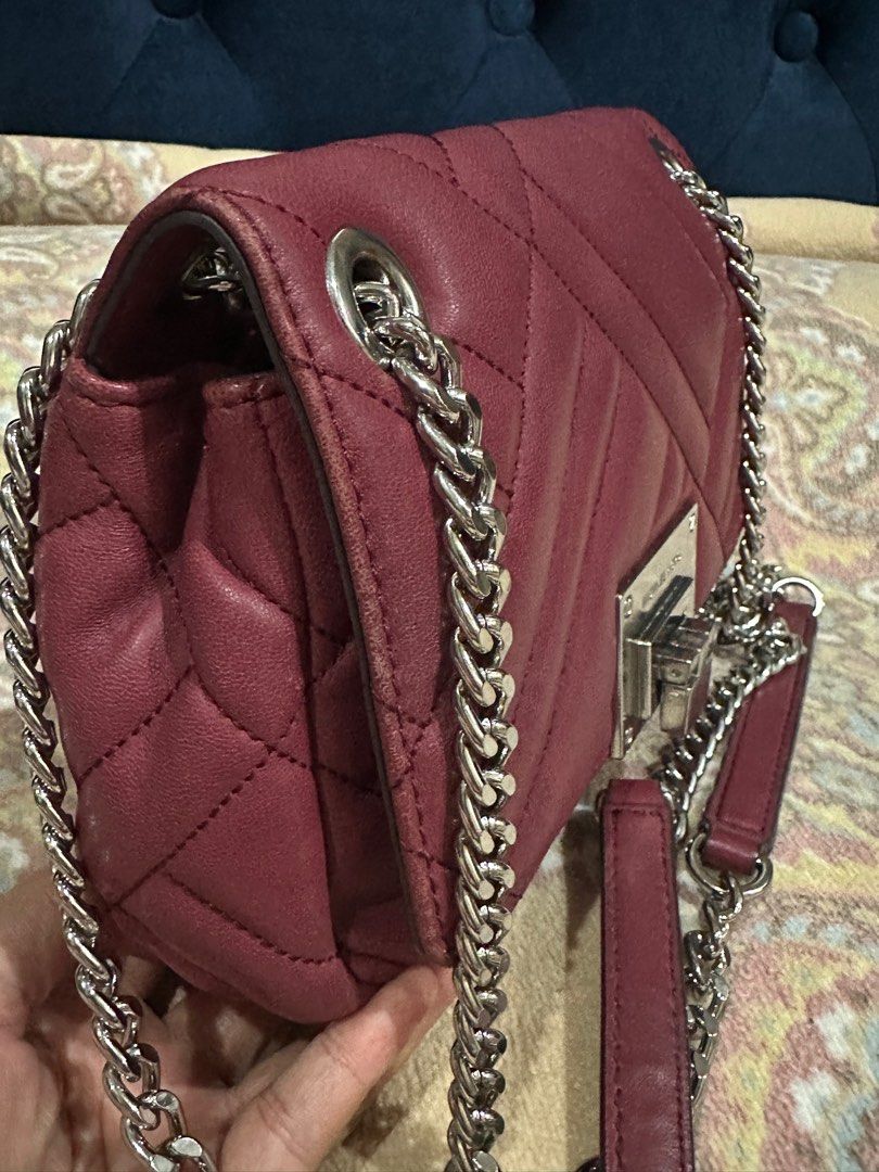 MK Authentic Vivianne Quilted Leather Shoulder Flap Bag
