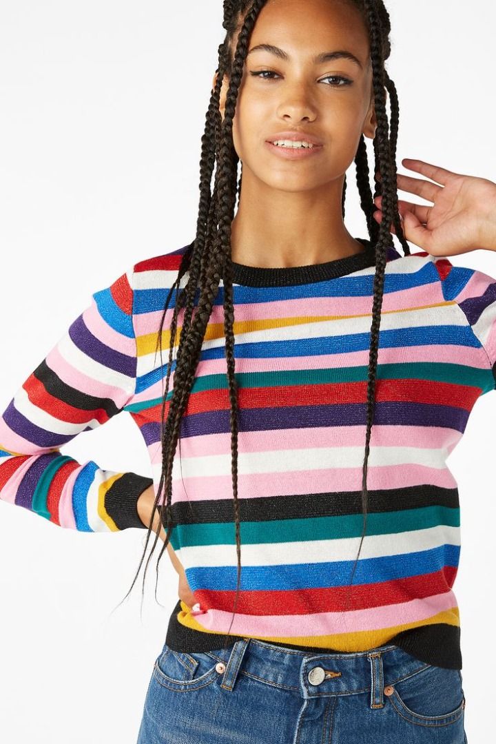 Monki rainbow jumper hotsell