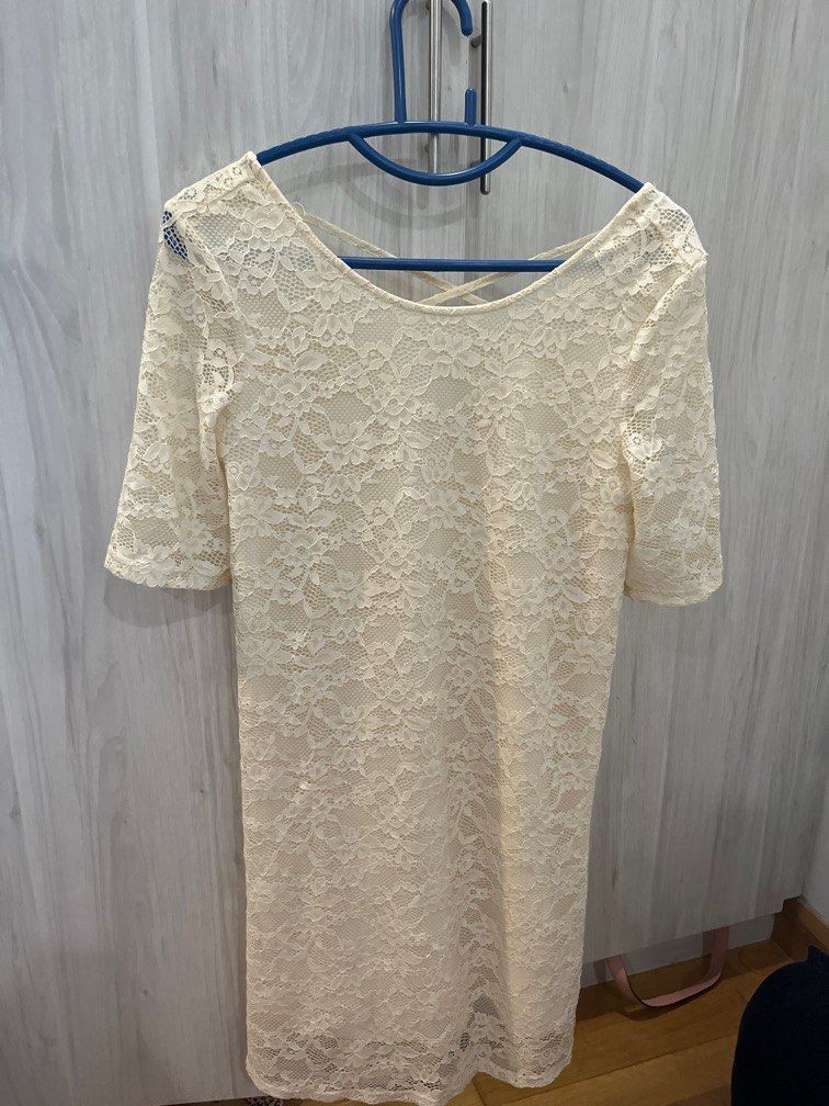 knee length dresses for ladies Moony Lace Gown