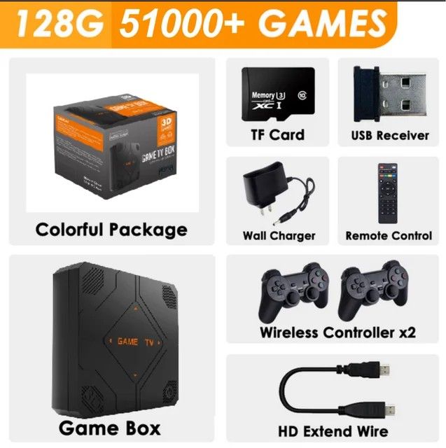 (same day delivery) New Arrival Wireless G12 Pro Game Console Mini Gaming Box With Dual System More 50000 Games Support TV 4K Output For Two Players62863834406018118