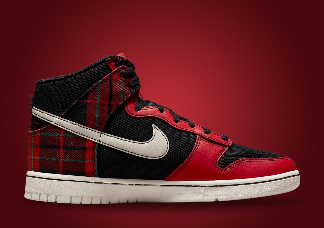 Nike dunks high plaid online