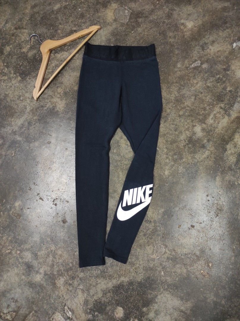 nike spellout big logo legging tight sportwear pants seluar Men s Fashion Bottoms Joggers on Carousell
