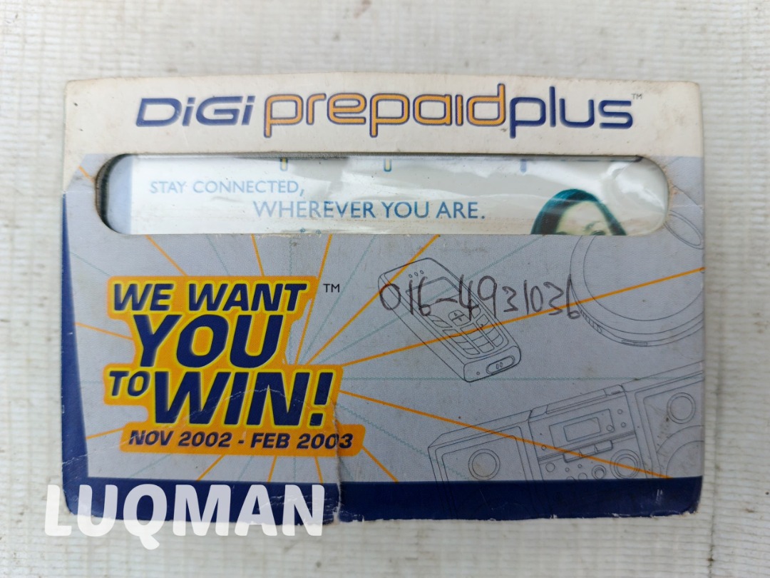 Original Kotak Lama Sim Kad Digi Prepaid Plus Tahun 2000an, Hobbies ...