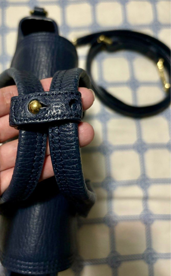 Sale! Pashli Phillip Lim (Category: Cross-body Bags) located in Taguig. Submitted by museumile (Listing ID 1320691425, Image 2). Description: Authentic Pashli by Phillip Lim two-way bag in dark blue. Very cute! Comes with detachable & adjustable strap. Bought in LA for P31k. RFS: Not using anymore. Size: 10x8x3 inches. No major flaws. Minor rub only on back bottom corner, scratches on front hardware (see photos). Clean inner lining. Zippers are a