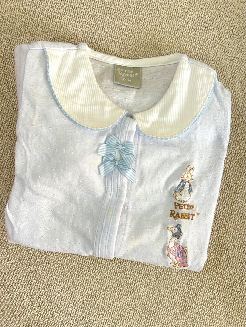 Peter Rabbit Onesie, White/ Blue