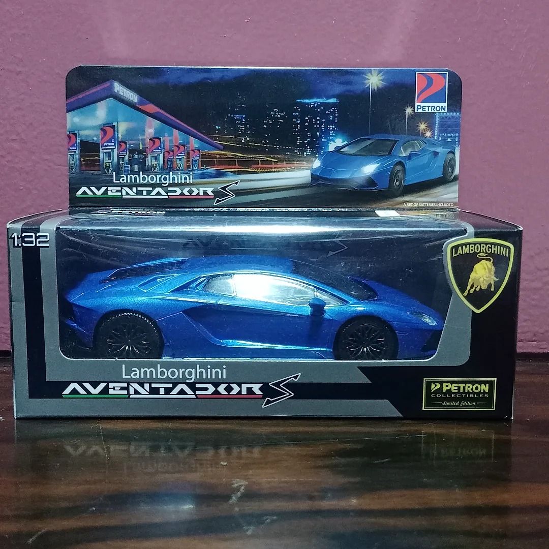 PETRON LAMBORGHINI AVENTADOR S BLUE Hobbies Toys Toys Games on Carousell