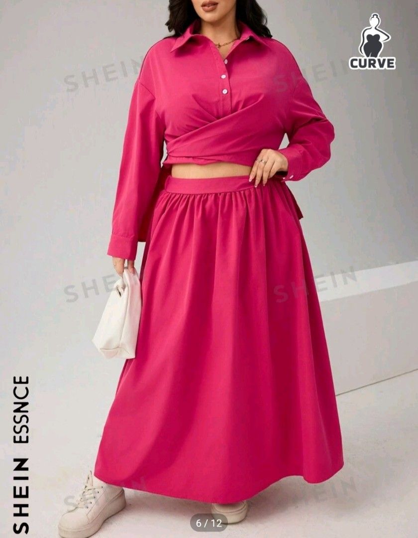 Pink 2pc Set Top & Skirt (Shein, 2XL) (Category: Sets or Coordinates) located in Mandaluyong City. Submitted by ninadeclutterz (Listing ID 1320687331, Image 1). Description: Brand: Shein Size: Women Plus Size, 2XL Color: Pink Payment: Gcash, BPI Delivery: J&T, Lalamove, Grab.