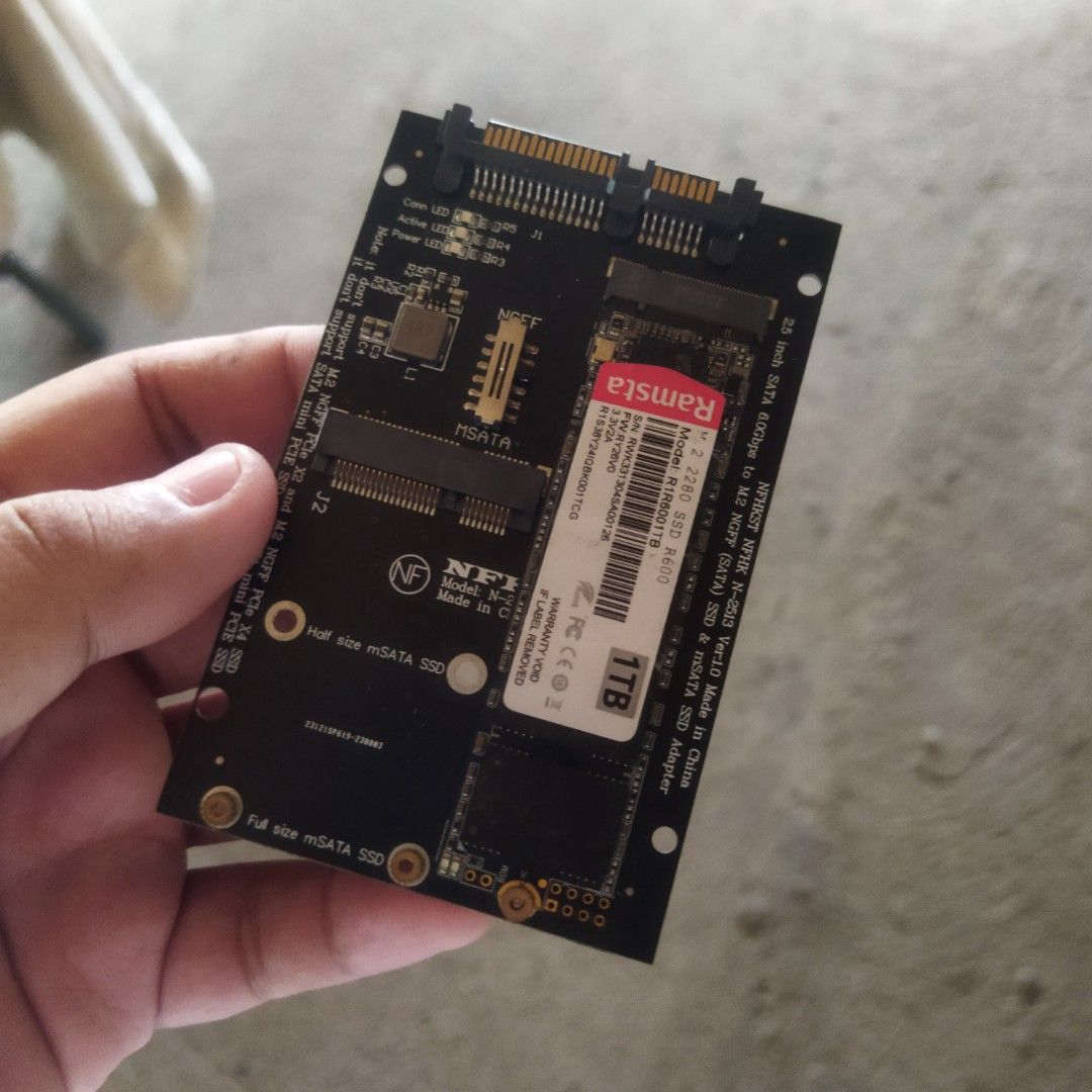 Ramsta 1TB M.2 SSD with FREE Shellless HDD Enclosure (Category: Computer Parts) located in Matnog. Submitted by chngdev (Listing ID 1320734339, Image 3). Description: RUSH SALE! I only used it twice, It's incompatible with my laptop since it only accepts SATA nVME SSD (that's why I bought an enclosure) Original Prices: Ramsta M.2 - P4,159 Shelless Enclosure - P145 What you get is a huge save! Price is still negotiable. I'm selling this to pay my 