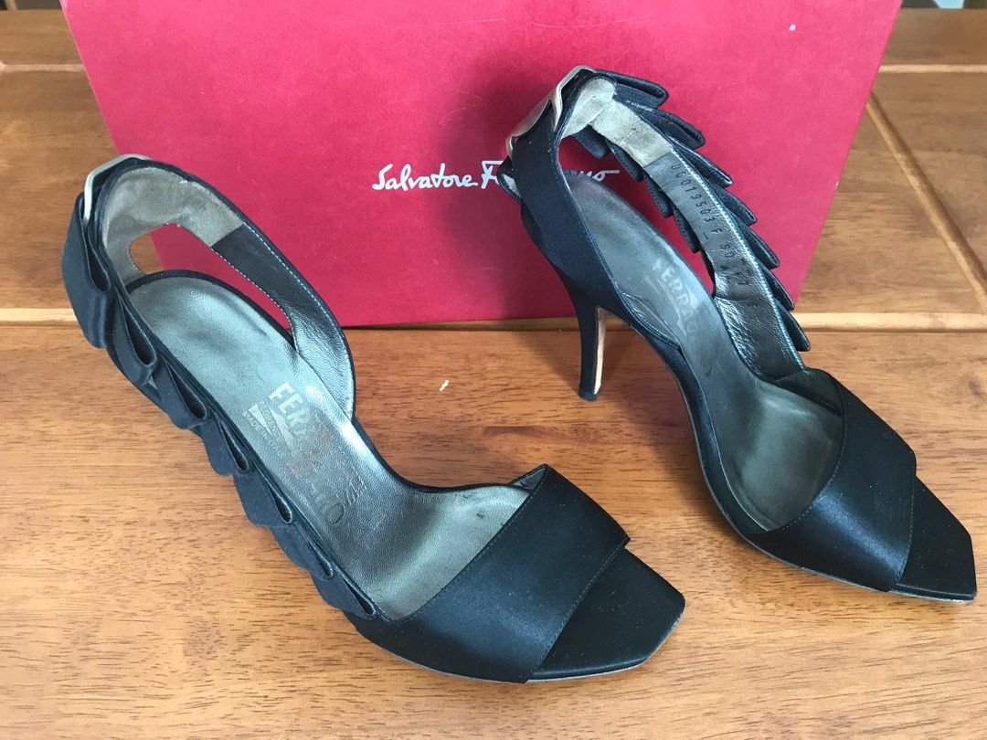 MOVING SALE AUG Salvatore Ferragamo Black Stiletto Heels Size 37