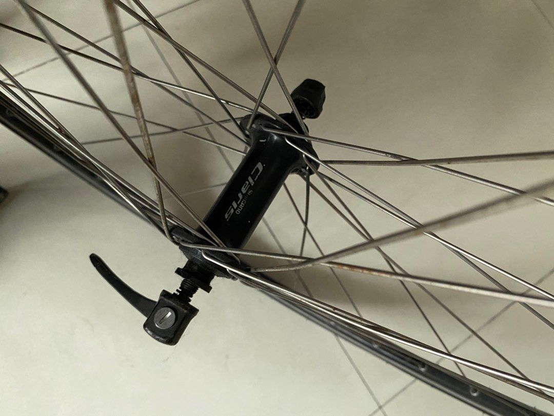 Wheelset shimano claris hubs rear and front wheelset pair Sports Equipment Bicycles Parts Bicycles on Carousell