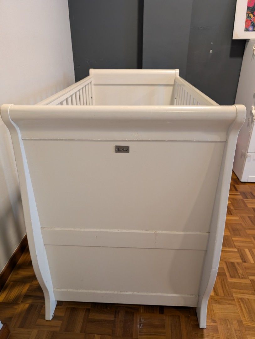 Silver cross nostalgia sleigh cot bed Babies Kids Baby Nursery Kids Furniture Cots Cribs on Carousell