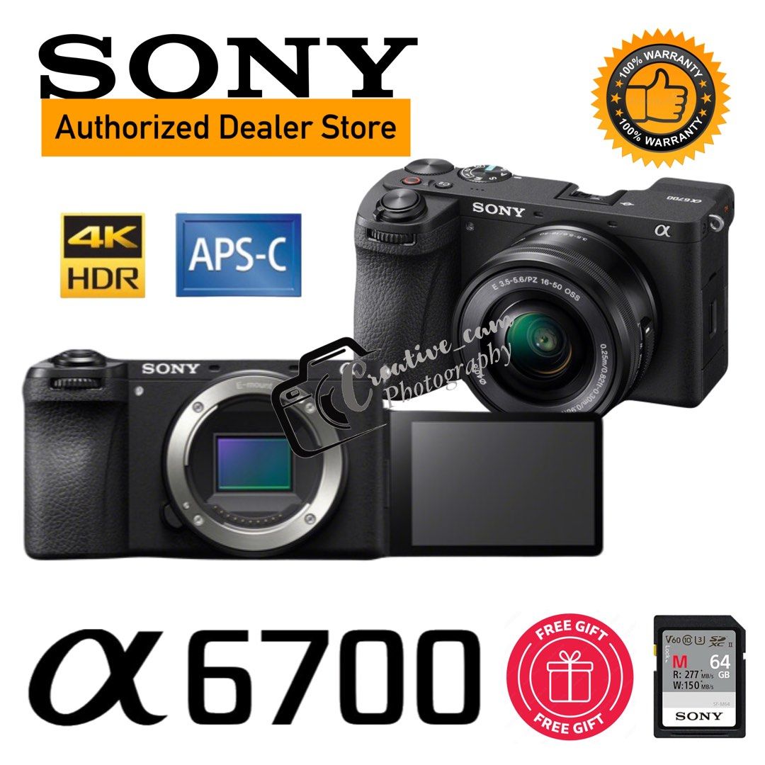 Sony A6700 Camera Body | 16-50mm lens kit | 18-135mm lens kit | 6700 ...