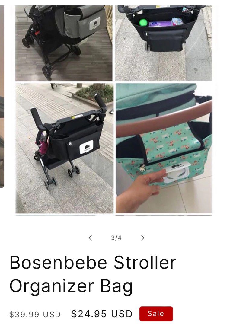 Stroller organizer bag brand bosenbebe