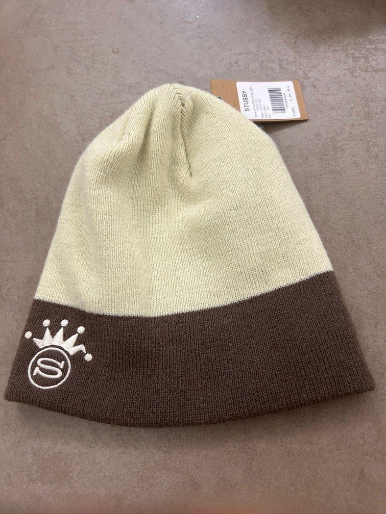 Stussy SKULLCAP S CROWN JACQUARD/BONE, 女裝, 手錶及配件, 帽- Carousell