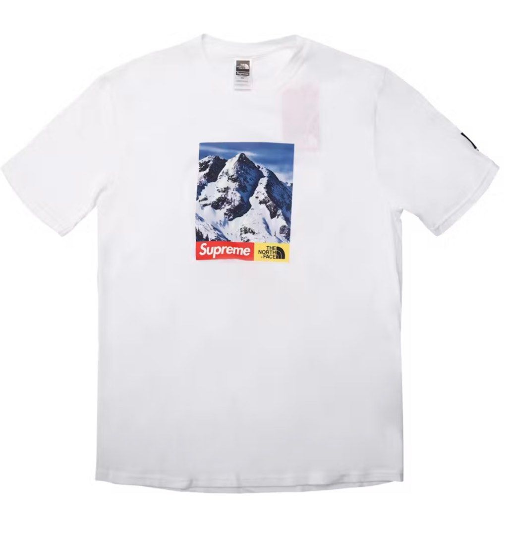 Supreme x Northface mountain White T shirt Carousell