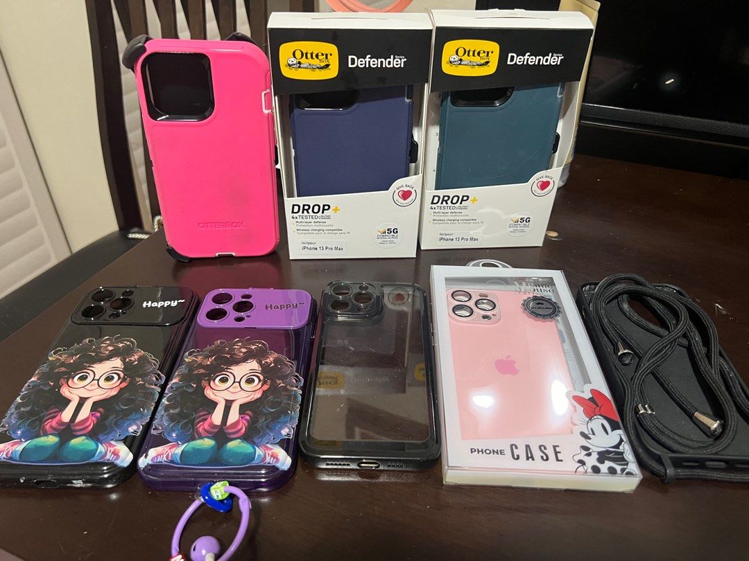 Take All Iphone13 Promax Phone cases (Category: Cases & Sleeves) located in Paranaque City. Submitted by sierra21 (Listing ID 1320717934, Image 3). Description: iphone13 Promax otterbox brand Happy Case, bought in facebook black w tie in thailand pink and black case .
