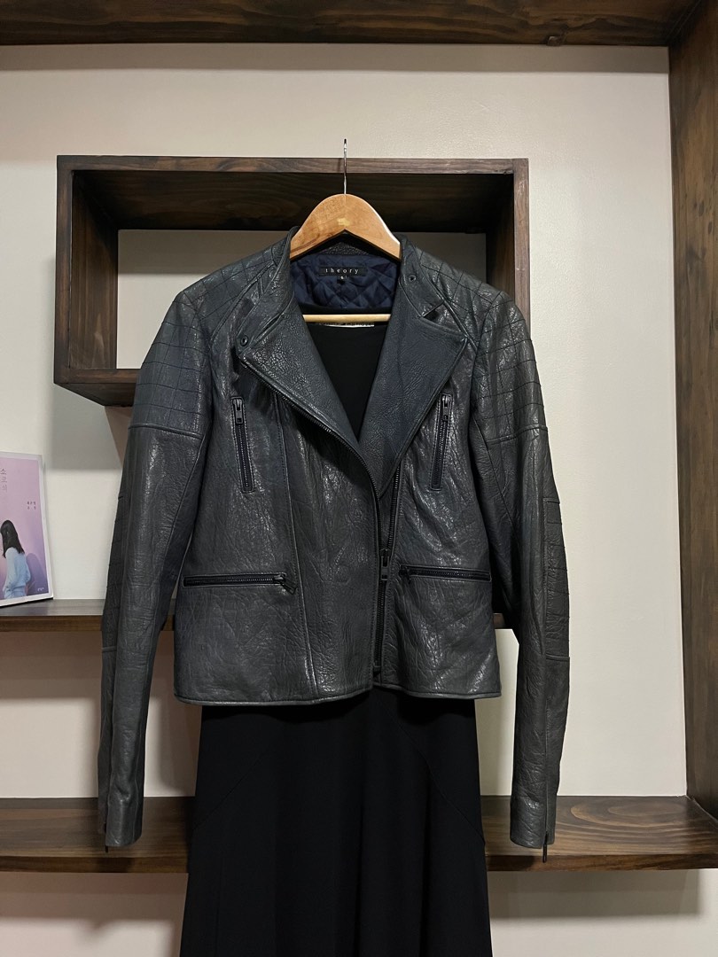 Theory Macha Juno Lambskin leather jacket