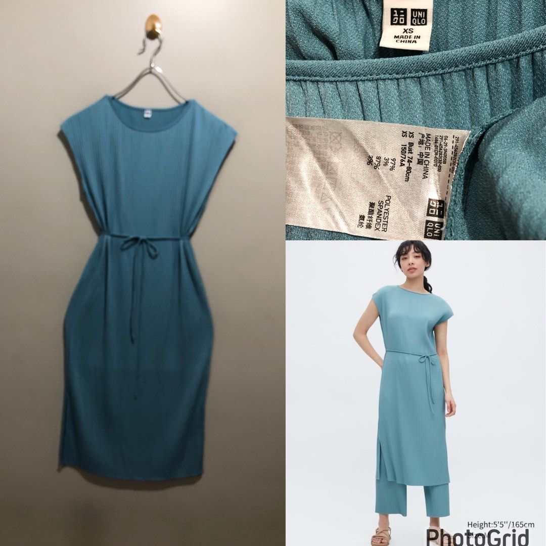 UNIQLO PLEATED MIDI DRESS Women s Fashion Dresses Sets Dresses on Carousell