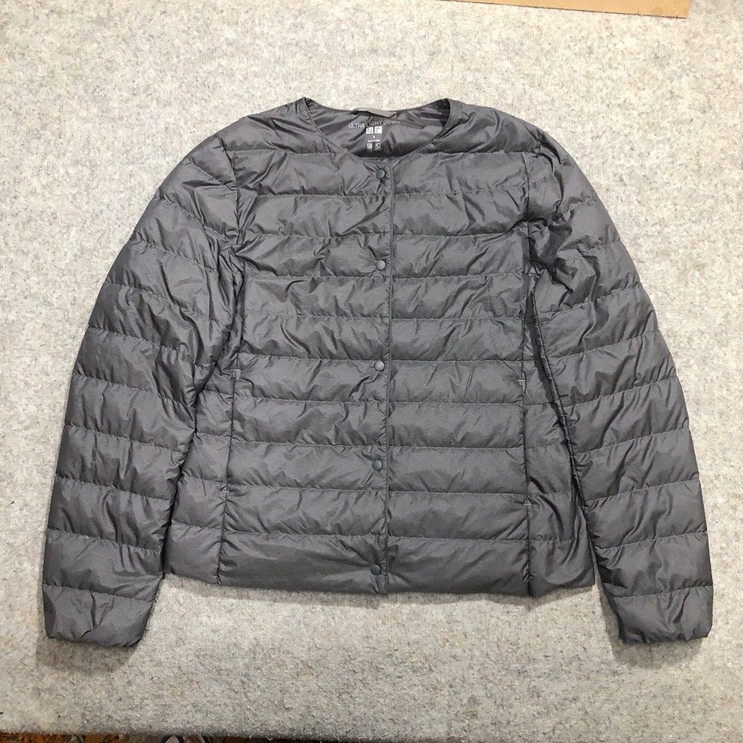 Uniqlo collarless down jacket cheap