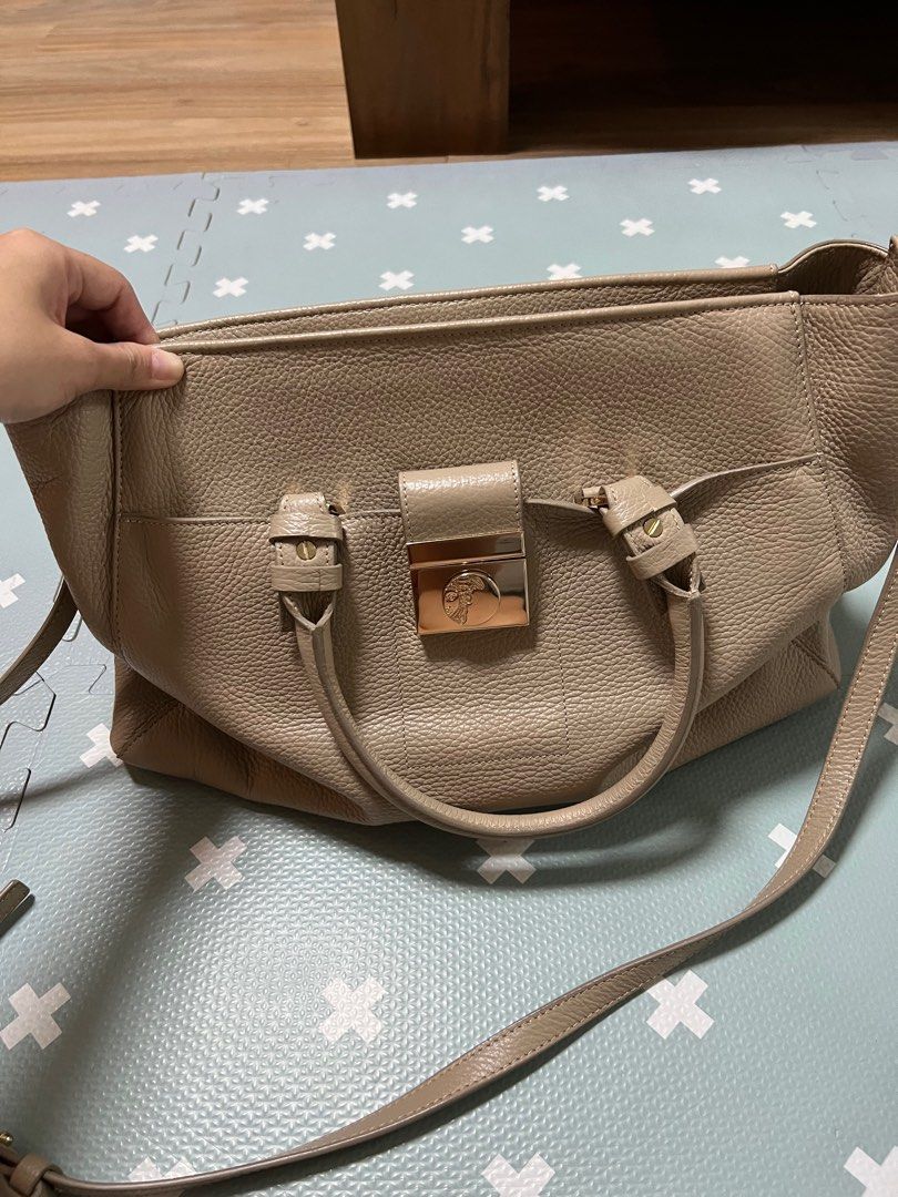Versace Collection Leather Tote (Category: Luxury Bags & Wallets) located in Quezon City. Submitted by actank (Listing ID 1320658883, Image 2). Description: Bought from Barney’s for 1000USD With original dust bag and price tag Pebbled leather material Versatile and stylish.