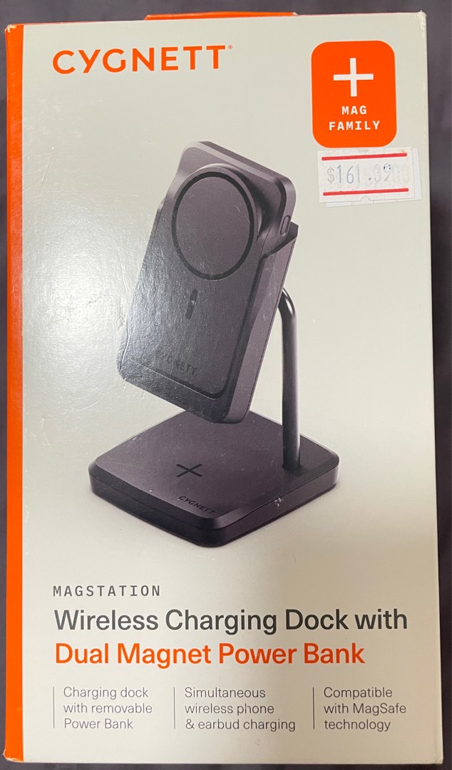 Mah Wireless Cygnett Duo Wireless Powerbank And Charging Dock