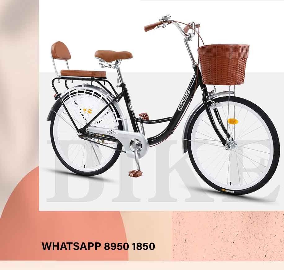 26 inch 1 Speed Black Peacok Lady Bike Women Bike City adult male commuter retro bicycle