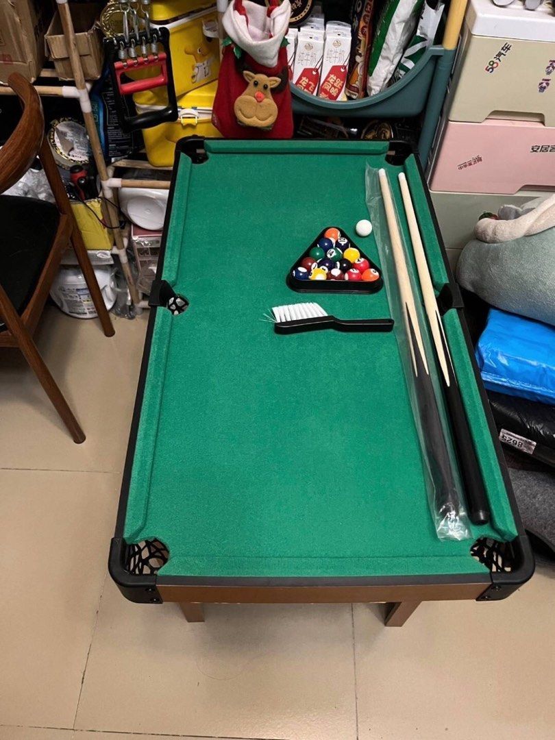 83cm mini pool table set for children or adult, 書籍、休閒與玩具, 玩具、公仔、桌遊在旋轉拍賣
