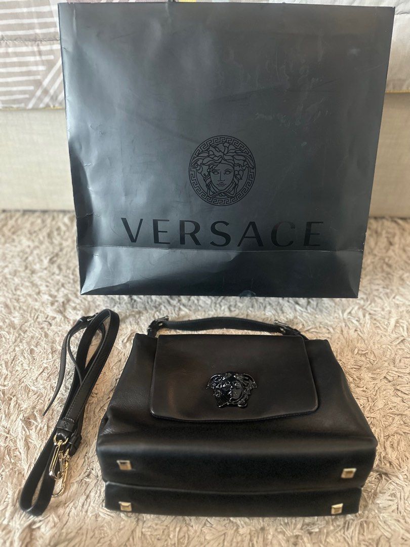 Versace embroidered baroque shoulder bag cheap