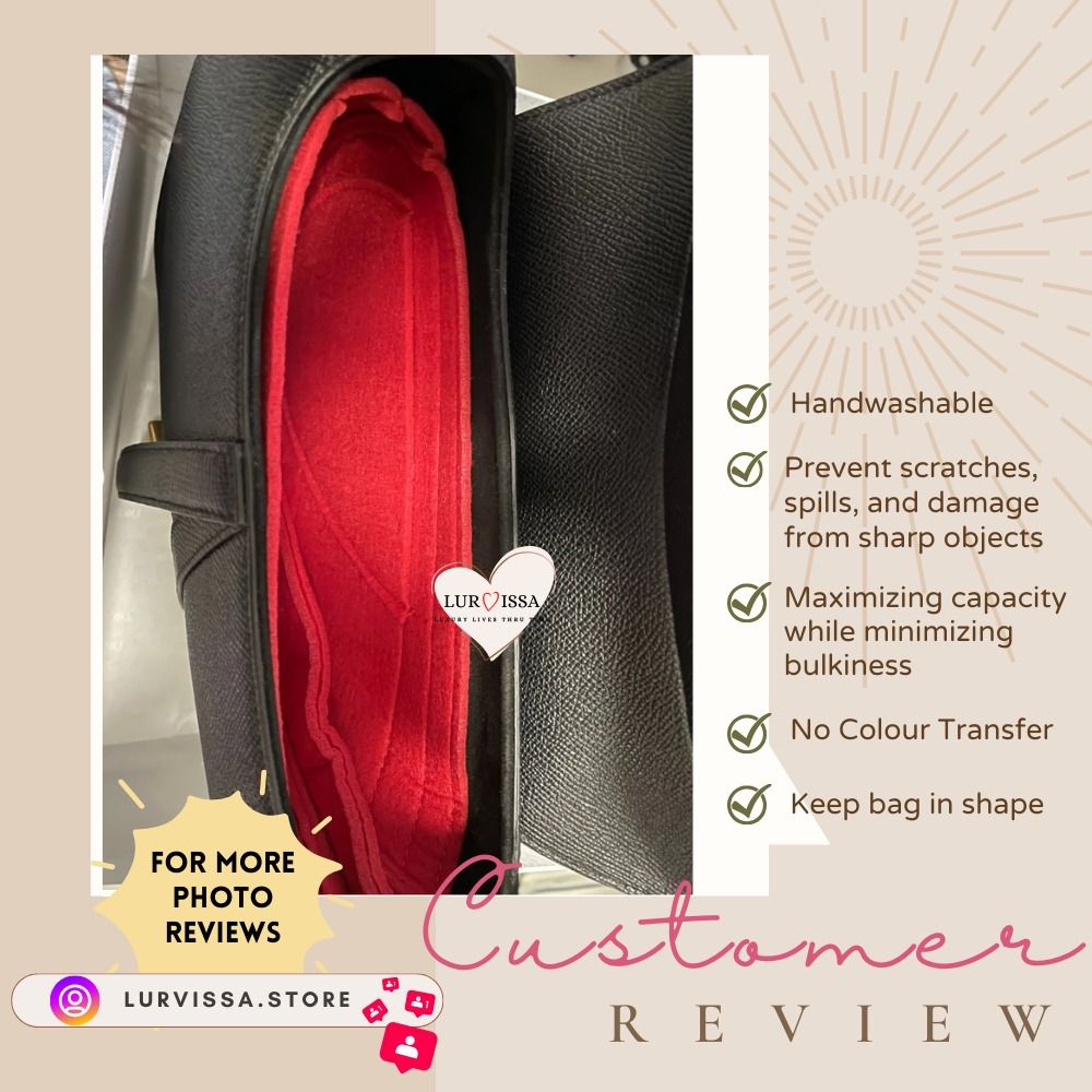 Dior Saddle Bag Organizer Felt Bag In Bag Care Customized Organiser Prevent Lining Stain Women s Fashion Bags Wallets Shoulder Bags on Carousell