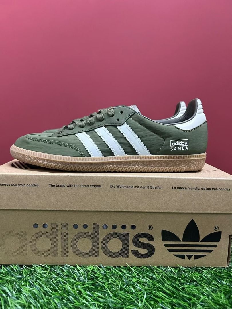 adidas gazelle silver green womens Adidas Samba OG Focus Olive Gum