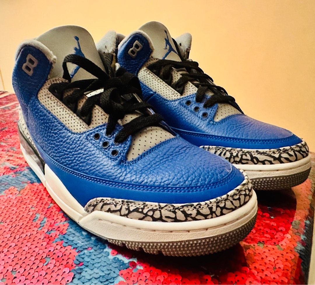 Air Jordan 3 RETRO VARSITY ROYAL Men s Fashion Footwear Sneakers on Carousell