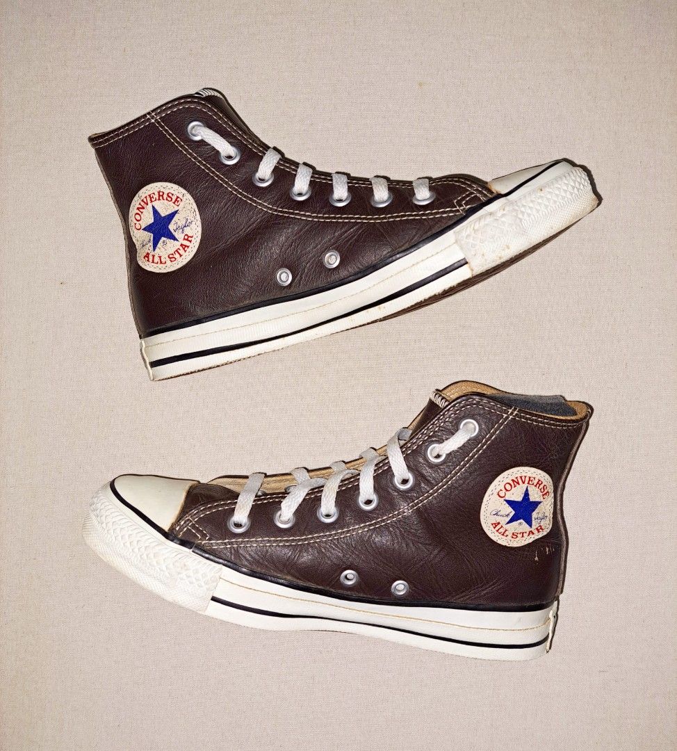 all star converse original vintage brown leather shoes for vintage style Ladies Carousell