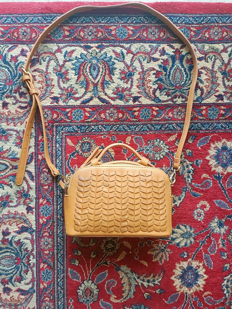 ANTIK KRAFT TK.MAXX A Stylish Vintage Two Compartment Cross Body Bag in Caramel Mustard. Women s Fashion Bags Wallets on Carousell