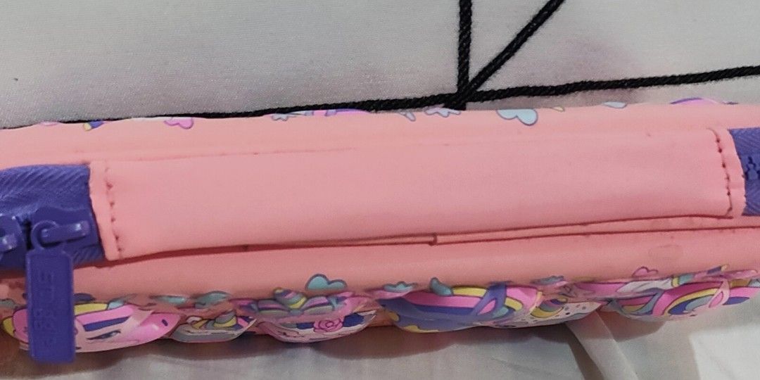 Authentic Smiggle Pink Unicorn Party Pencil Case (Category: Babies & Kids Fashion) located in Cavite. Submitted by live_once (Listing ID 1320914719, Image 3). Description: Guaranteed Authentic Personally Bought in Smiggle HK Brand New with Tags, can be gifted No Issue, no Flaw, Working Zippers, Clean inside and outside Embossed Design, Pink and Purple Color, Unicorn Party Fixed Price.