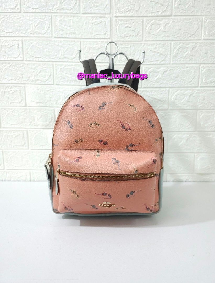 MEDIUM CHARLIE BACKPACK SUNGLASSES PRINT ( F75885) Coach | Bags | Coach Sunglasses Backpack Charlie Blue Pink  main image 4