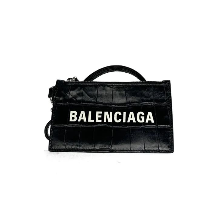 Balenciaga cash kerst continental wallet on chain